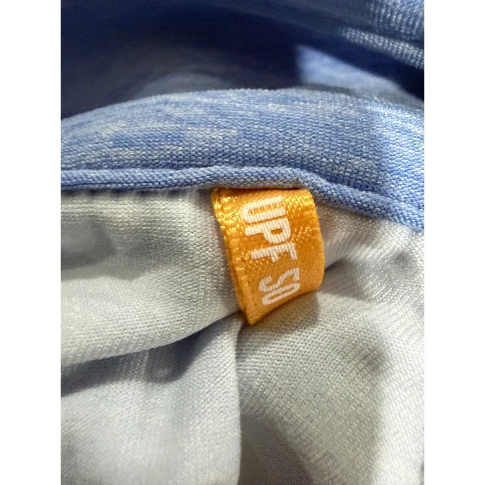 Straight Down Womens 1/4 Zip Golf Pullover Blue UPF 50 Performance Shirt Size M